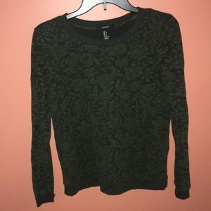 Green Floral Long Sleeve